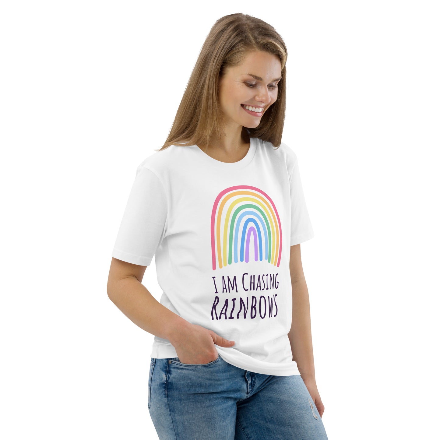 DNY - I am chasing Rainbows Unisex organic cotton Tee