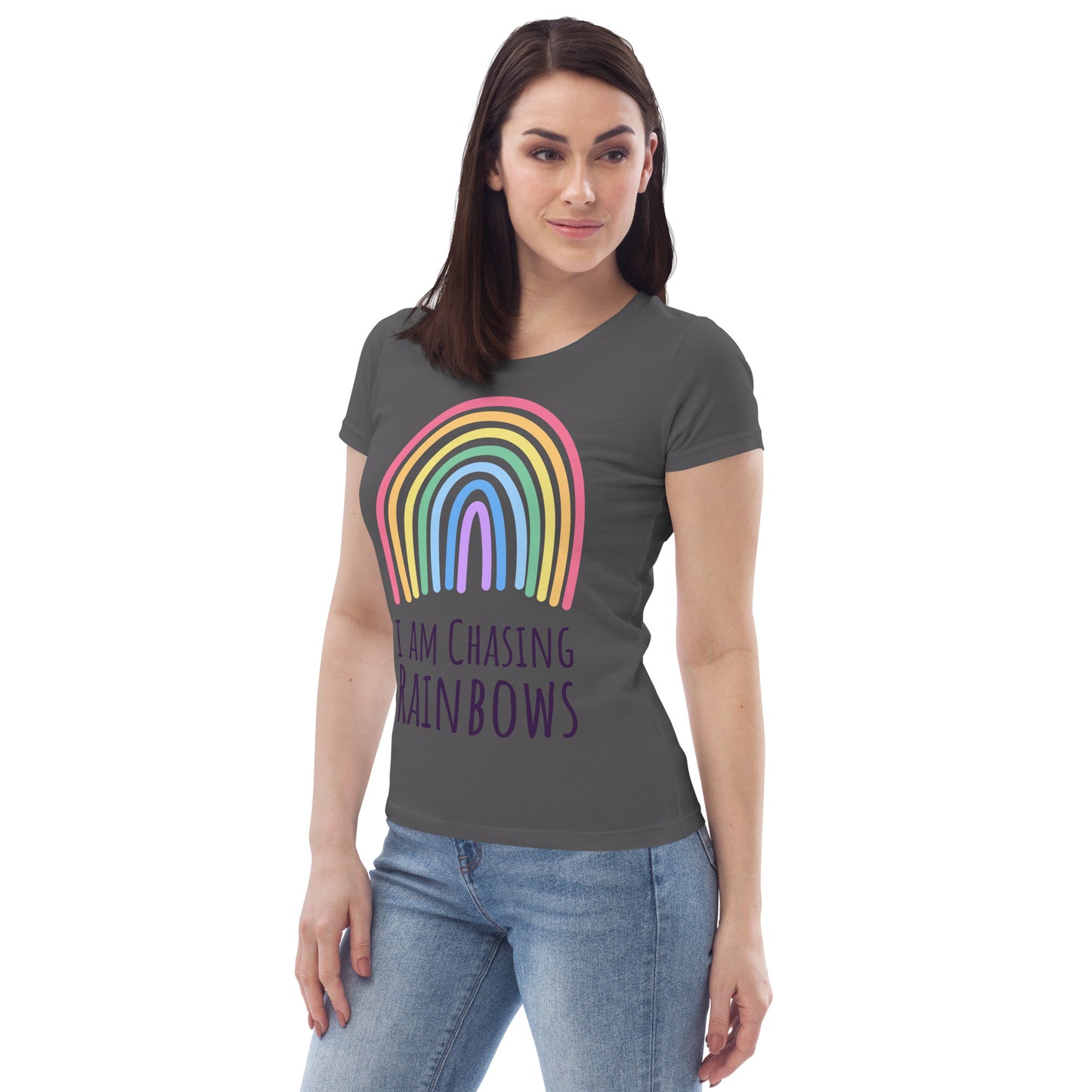 DNY - I am chasing Rainbows Women's fitted eco Tee