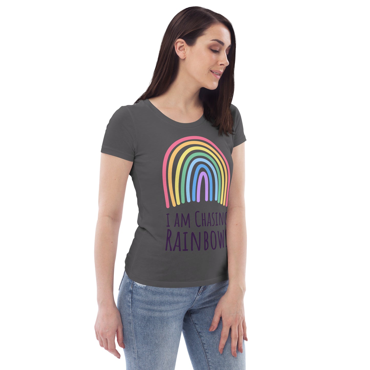 DNY - I am chasing Rainbows Women's fitted eco Tee