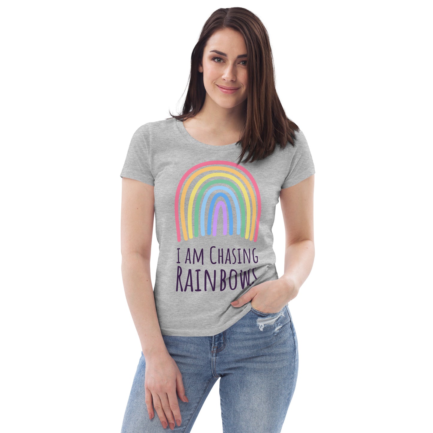 DNY - I am chasing Rainbows Women's fitted eco Tee