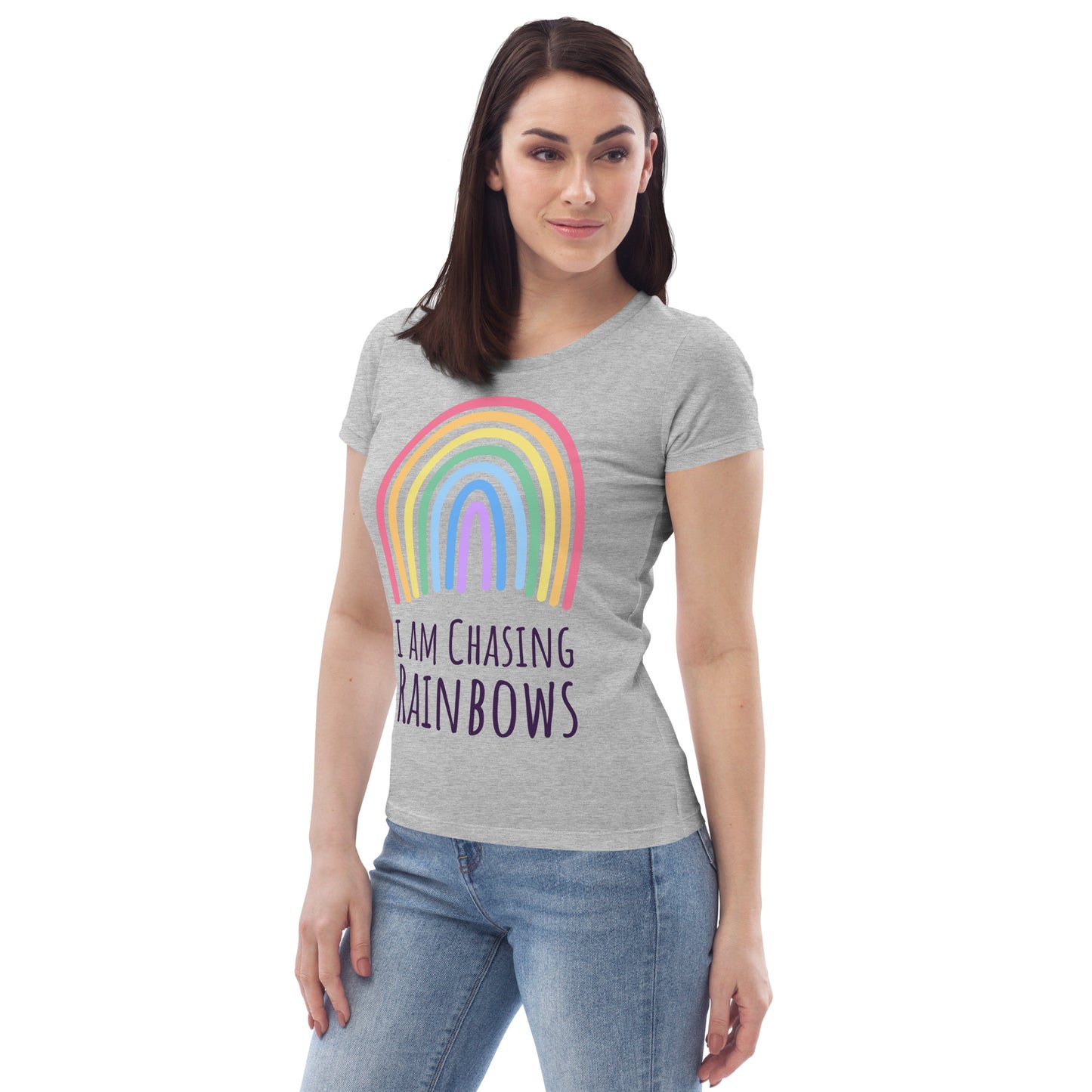 DNY - I am chasing Rainbows Women's fitted eco Tee