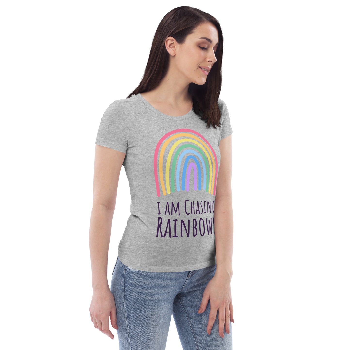 DNY - I am chasing Rainbows Women's fitted eco Tee