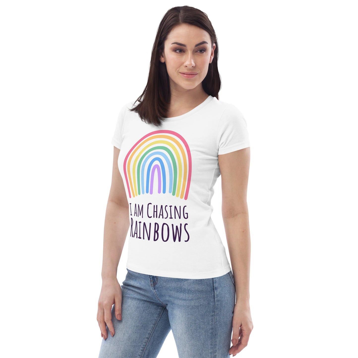 DNY - I am chasing Rainbows Women's fitted eco Tee