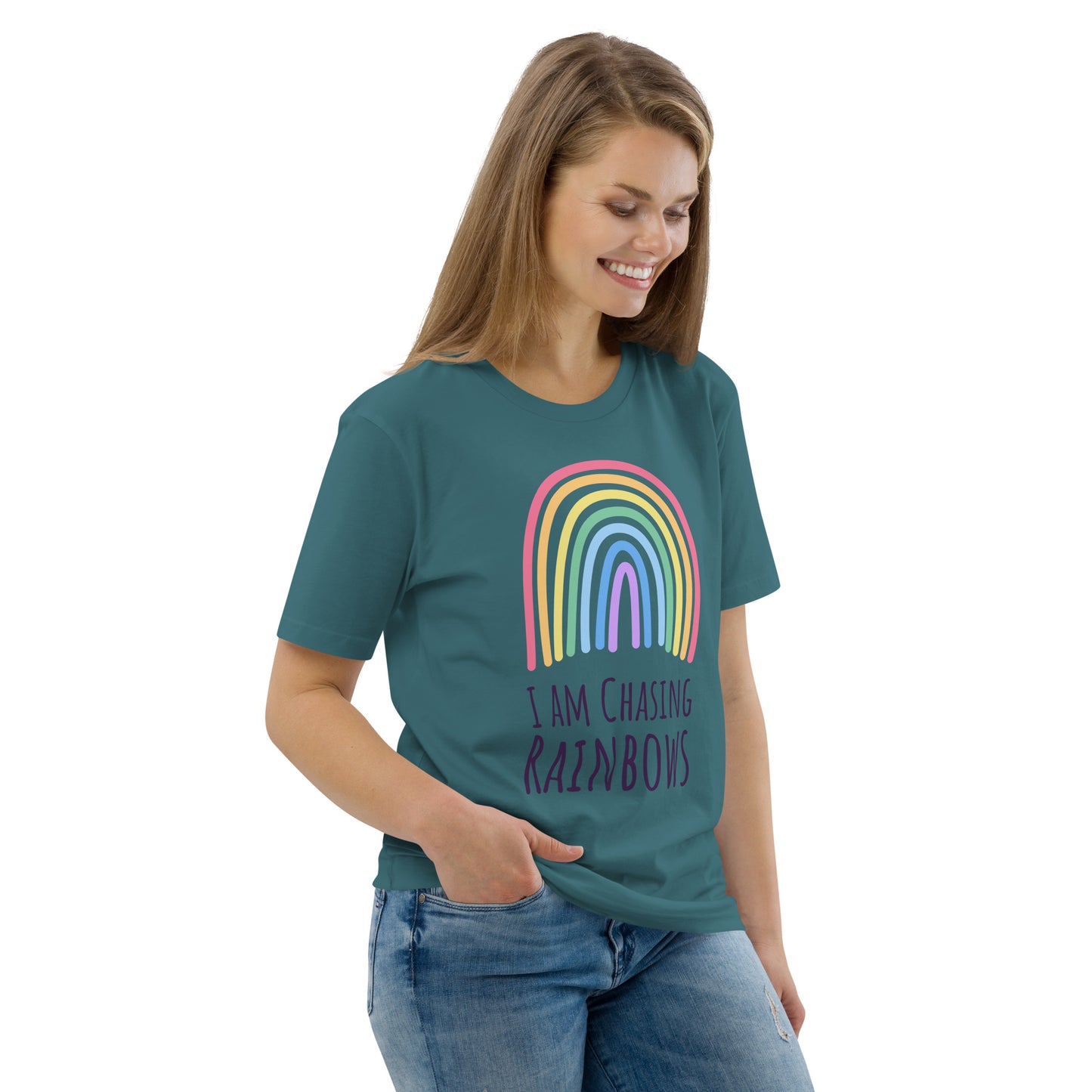 DNY - I am chasing Rainbows Unisex organic cotton Tee