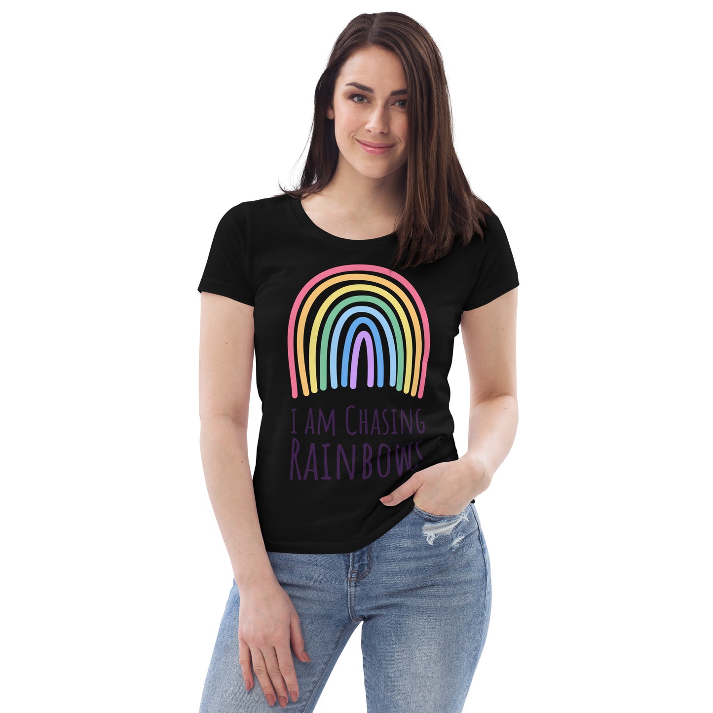 DNY - I am chasing Rainbows Women's fitted eco Tee