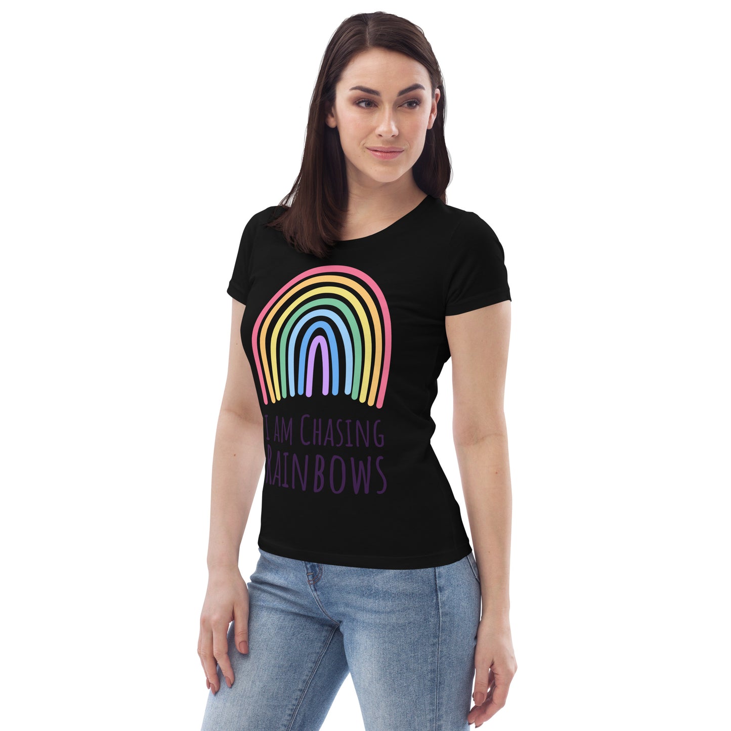 DNY - I am chasing Rainbows Women's fitted eco Tee