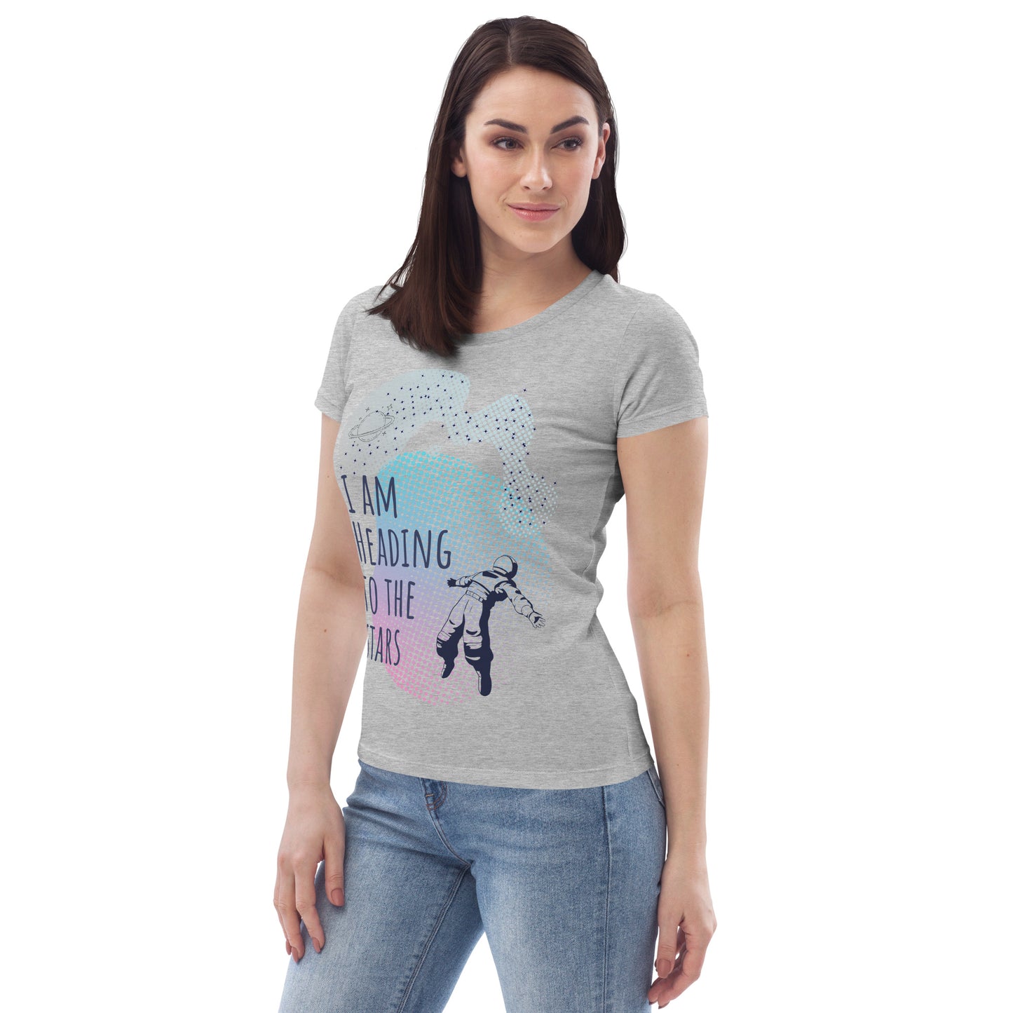 DNY - I am heading to the Stars Women's fitted eco Tee