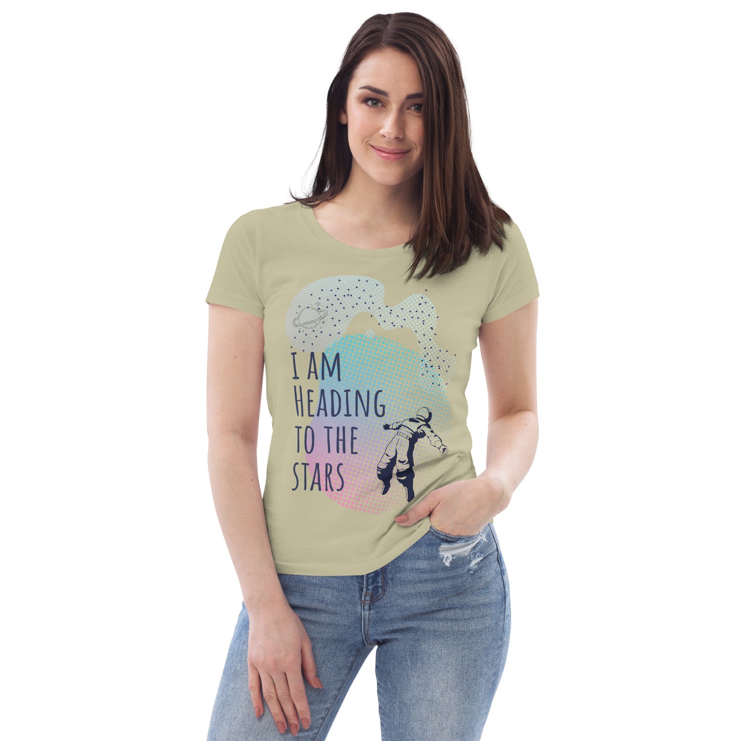 DNY - I am heading to the Stars Women's fitted eco Tee