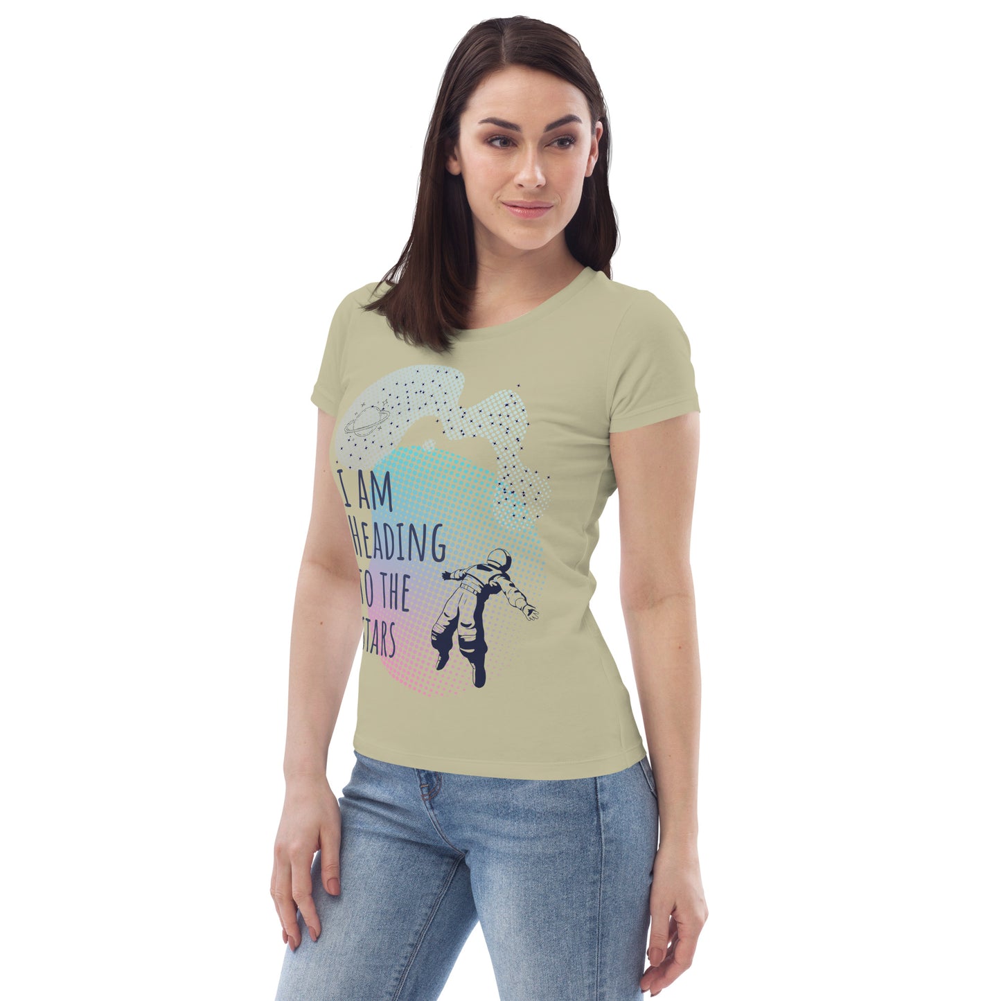 DNY - I am heading to the Stars Women's fitted eco Tee