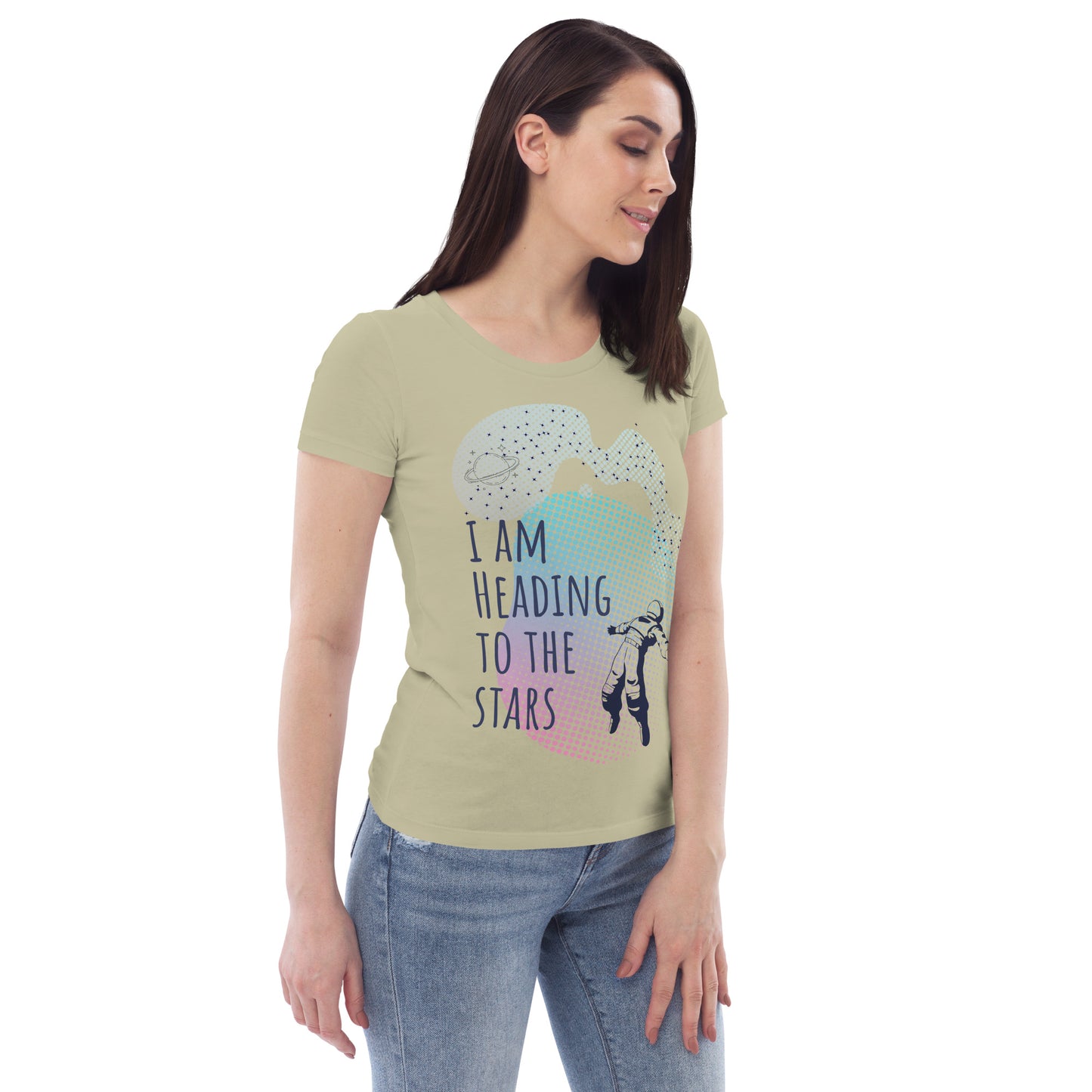 DNY - I am heading to the Stars Women's fitted eco Tee