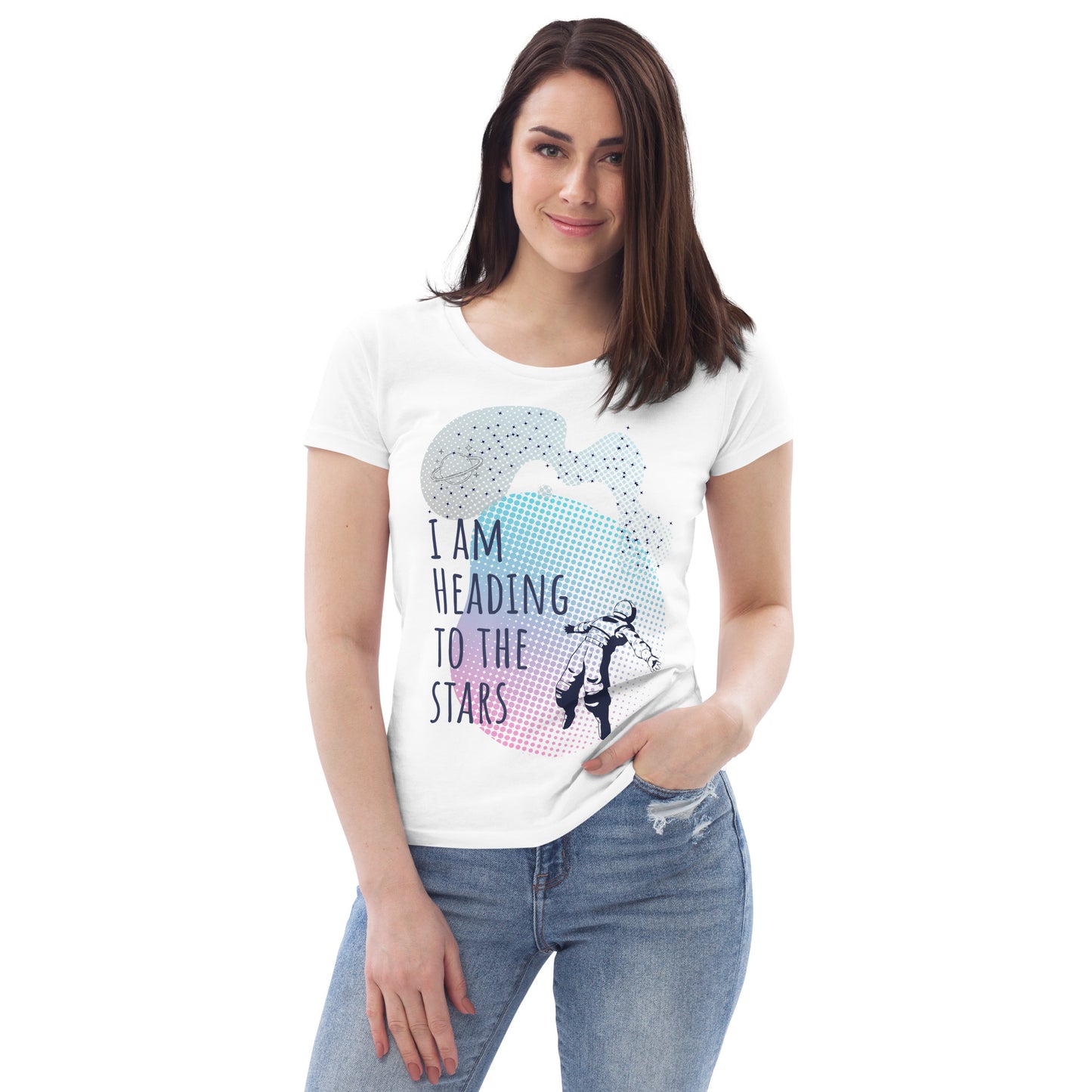 DNY - I am heading to the Stars Women's fitted eco Tee