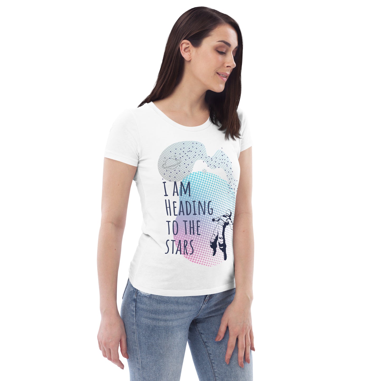 DNY - I am heading to the Stars Women's fitted eco Tee