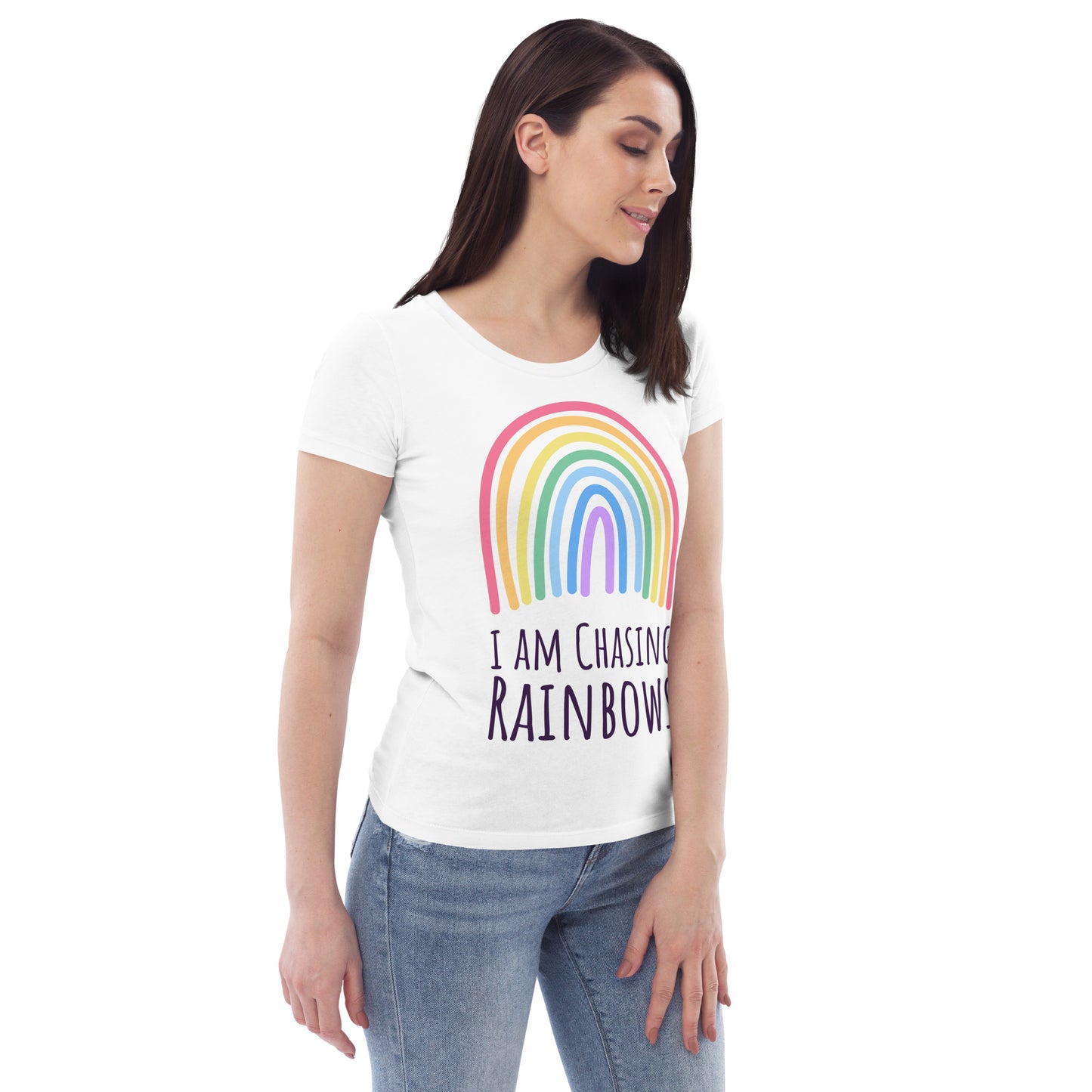 DNY - I am chasing Rainbows Women's fitted eco Tee